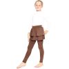 imageSTRETCH IS COMFORT Girls Oh So Soft Ruffle Tutu Skirt w Builtin LeggingsBrown