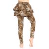 imageSTRETCH IS COMFORT Girls Oh So Soft Ruffle Tutu Skirt w Builtin LeggingsBrown Cheetah