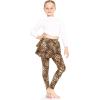 imageSTRETCH IS COMFORT Girls Oh So Soft Ruffle Tutu Skirt w Builtin LeggingsBrown Cheetah
