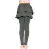 imageSTRETCH IS COMFORT Girls Oh So Soft Ruffle Tutu Skirt w Builtin LeggingsCharcoal Gray
