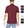 imageSTRETCH IS COMFORT Mens Oh So Soft Luxe Mock Neck Turtleneck Sleeveless and Short Sleeve Shirt Casual Pullover Top  S5XBurgundy