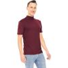 imageSTRETCH IS COMFORT Mens Oh So Soft Luxe Mock Neck Turtleneck Sleeveless and Short Sleeve Shirt Casual Pullover Top  S5XBurgundy