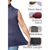 imageSTRETCH IS COMFORT Mens Oh So Soft Luxe Mock Neck Turtleneck Sleeveless and Short Sleeve Shirt Casual Pullover Top  S5XCharcoal Gray
