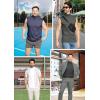 imageSTRETCH IS COMFORT Mens Oh So Soft Luxe Mock Neck Turtleneck Sleeveless and Short Sleeve Shirt Casual Pullover Top  S5XCharcoal Gray