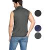 imageSTRETCH IS COMFORT Mens Oh So Soft Luxe Mock Neck Turtleneck Sleeveless and Short Sleeve Shirt Casual Pullover Top  S5XCharcoal Gray