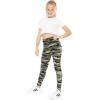 imageSTRETCH IS COMFORT Oh So Soft Youth Girls Print Leggings  Sizes 416Green Camo