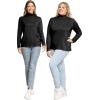 imageSTRETCH IS COMFORT Womens and Plus Oh So Soft Long Sleeve Mock Turtleneck Top Regular and Relaxed Fit Everyday Wear XS5XLBlack