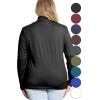 imageSTRETCH IS COMFORT Womens and Plus Oh So Soft Long Sleeve Mock Turtleneck Top Regular and Relaxed Fit Everyday Wear XS5XLBlack
