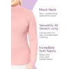 imageSTRETCH IS COMFORT Womens and Plus Oh So Soft Long Sleeve Mock Turtleneck Top Regular and Relaxed Fit Everyday Wear XS5XLCharcoal Gray