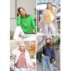 imageSTRETCH IS COMFORT Womens and Plus Oh So Soft Long Sleeve Mock Turtleneck Top Regular and Relaxed Fit Everyday Wear XS5XLWhite