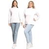 imageSTRETCH IS COMFORT Womens and Plus Oh So Soft Long Sleeve Mock Turtleneck Top Regular and Relaxed Fit Everyday Wear XS5XLWhite