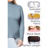 imageSTRETCH IS COMFORT Womens and Plus Oh So Soft Long Sleeve Mock Turtleneck Top Regular and Relaxed Fit Everyday Wear XS5XLWhite