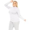 imageSTRETCH IS COMFORT Womens and Plus Oh So Soft Long Sleeve Mock Turtleneck Top Regular and Relaxed Fit Everyday Wear XS5XLWhite