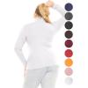 imageSTRETCH IS COMFORT Womens and Plus Oh So Soft Long Sleeve Mock Turtleneck Top Regular and Relaxed Fit Everyday Wear XS5XLWhite