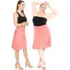 imageSTRETCH IS COMFORT Womens and Plus Size Knee Length Ruched Waist Flowy SkirtCoral