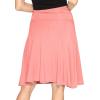 imageSTRETCH IS COMFORT Womens and Plus Size Knee Length Ruched Waist Flowy SkirtCoral
