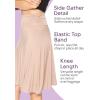 imageSTRETCH IS COMFORT Womens and Plus Size Knee Length Ruched Waist Flowy SkirtPurple