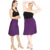 imageSTRETCH IS COMFORT Womens and Plus Size Knee Length Ruched Waist Flowy SkirtPurple