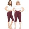 imageSTRETCH IS COMFORT Womens and Plus Size Ultra Flex Leggings  Knee ampamp AnkleBurgundy