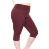 imageSTRETCH IS COMFORT Womens and Plus Size Ultra Flex Leggings  Knee ampamp AnkleBurgundy