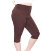 imageSTRETCH IS COMFORT Womens and Plus Size Ultra Flex Leggings  Knee ampamp AnkleSienna Brown