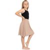 imageSTRETCH IS COMFORT Youth Girls Flowy ALine Skirt Knee Length and Ankle Length  Kids  Sizes 416Beige