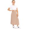 imageSTRETCH IS COMFORT Youth Girls Flowy ALine Skirt Knee Length and Ankle Length  Kids  Sizes 416Beige
