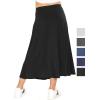 imageSTRETCH IS COMFORT Youth Girls Flowy ALine Skirt Knee Length and Ankle Length  Kids  Sizes 416Black