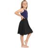 imageSTRETCH IS COMFORT Youth Girls Flowy ALine Skirt Knee Length and Ankle Length  Kids  Sizes 416Black