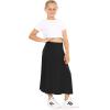 imageSTRETCH IS COMFORT Youth Girls Flowy ALine Skirt Knee Length and Ankle Length  Kids  Sizes 416Black