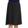 imageSTRETCH IS COMFORT Youth Girls Flowy ALine Skirt Knee Length and Ankle Length  Kids  Sizes 416Black