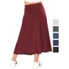 imageSTRETCH IS COMFORT Youth Girls Flowy ALine Skirt Knee Length and Ankle Length  Kids  Sizes 416Burgundy