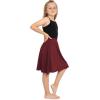 imageSTRETCH IS COMFORT Youth Girls Flowy ALine Skirt Knee Length and Ankle Length  Kids  Sizes 416Burgundy