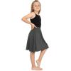 imageSTRETCH IS COMFORT Youth Girls Flowy ALine Skirt Knee Length and Ankle Length  Kids  Sizes 416Charcoal Gray