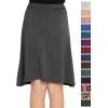 imageSTRETCH IS COMFORT Youth Girls Flowy ALine Skirt Knee Length and Ankle Length  Kids  Sizes 416Charcoal Gray