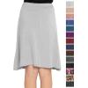 imageSTRETCH IS COMFORT Youth Girls Flowy ALine Skirt Knee Length and Ankle Length  Kids  Sizes 416Heather Gray