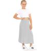 imageSTRETCH IS COMFORT Youth Girls Flowy ALine Skirt Knee Length and Ankle Length  Kids  Sizes 416Heather Gray