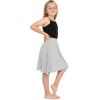 imageSTRETCH IS COMFORT Youth Girls Flowy ALine Skirt Knee Length and Ankle Length  Kids  Sizes 416Heather Gray