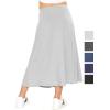 imageSTRETCH IS COMFORT Youth Girls Flowy ALine Skirt Knee Length and Ankle Length  Kids  Sizes 416Heather Gray