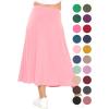 imageSTRETCH IS COMFORT Youth Girls Flowy ALine Skirt Knee Length and Ankle Length  Kids  Sizes 416Light Pink