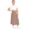 imageSTRETCH IS COMFORT Youth Girls Flowy ALine Skirt Knee Length and Ankle Length  Kids  Sizes 416Mocha