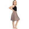 imageSTRETCH IS COMFORT Youth Girls Flowy ALine Skirt Knee Length and Ankle Length  Kids  Sizes 416Mocha