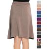 imageSTRETCH IS COMFORT Youth Girls Flowy ALine Skirt Knee Length and Ankle Length  Kids  Sizes 416Mocha