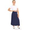 imageSTRETCH IS COMFORT Youth Girls Flowy ALine Skirt Knee Length and Ankle Length  Kids  Sizes 416Navy Blue