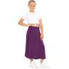 imageSTRETCH IS COMFORT Youth Girls Flowy ALine Skirt Knee Length and Ankle Length  Kids  Sizes 416Purple