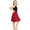 imageSTRETCH IS COMFORT Youth Girls Flowy ALine Skirt Knee Length and Ankle Length  Kids  Sizes 416Red