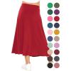 imageSTRETCH IS COMFORT Youth Girls Flowy ALine Skirt Knee Length and Ankle Length  Kids  Sizes 416Red