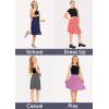 imageSTRETCH IS COMFORT Youth Girls Flowy ALine Skirt Knee Length and Ankle Length  Kids  Sizes 416Red