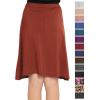 imageSTRETCH IS COMFORT Youth Girls Flowy ALine Skirt Knee Length and Ankle Length  Kids  Sizes 416Rust