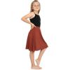 imageSTRETCH IS COMFORT Youth Girls Flowy ALine Skirt Knee Length and Ankle Length  Kids  Sizes 416Rust